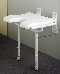 Oasis Folding Wall Mounted Shower Seat with cut out