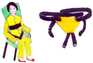 Positioning Triangle and Chest Harness in use
