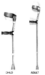 Alum. F/arm Econom. Crutches
