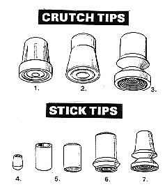Crutch/Stick tips