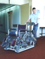 Gzunda in use with wheelchair