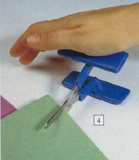 Scissors in use