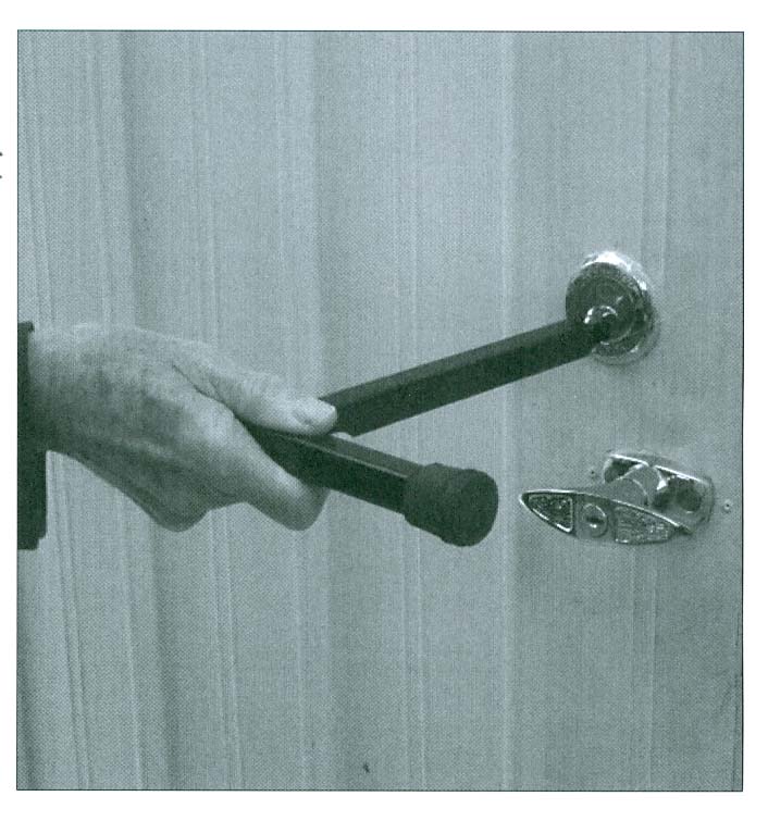 Door Key Turning Aid - in use