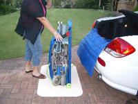Wheelchair Boot Slider - in use