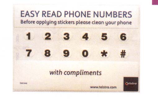 Easyread stickers