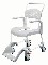 Clean Mobile Shower/Commode Chair - standard grey model