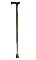 Aluminium Cane With T- Shaped Wooden Handle