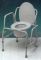 Drop arm commode chair