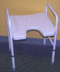 Auscare Shower Stool with cut out