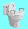 Locking Elevated Toilet Safety Seat - shown with accessories.