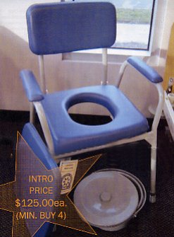 Aluminium Bedside Commode Chair (Auscare)