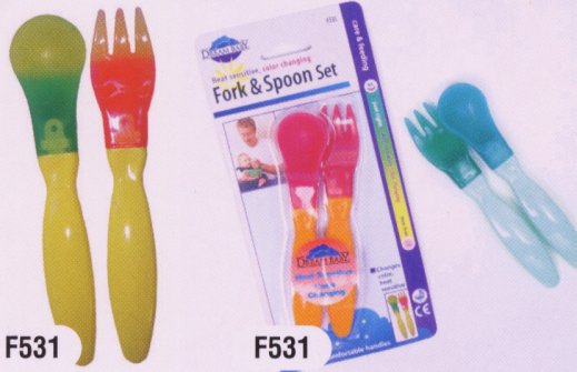 Heat Sensitive, Colour Changing Fork and Spoon Set
