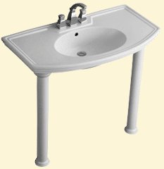 a. Example - Century Wash Basin, 1000mm wide, with ceramic legs