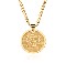 9ct Gold Pendant & Curb Chain